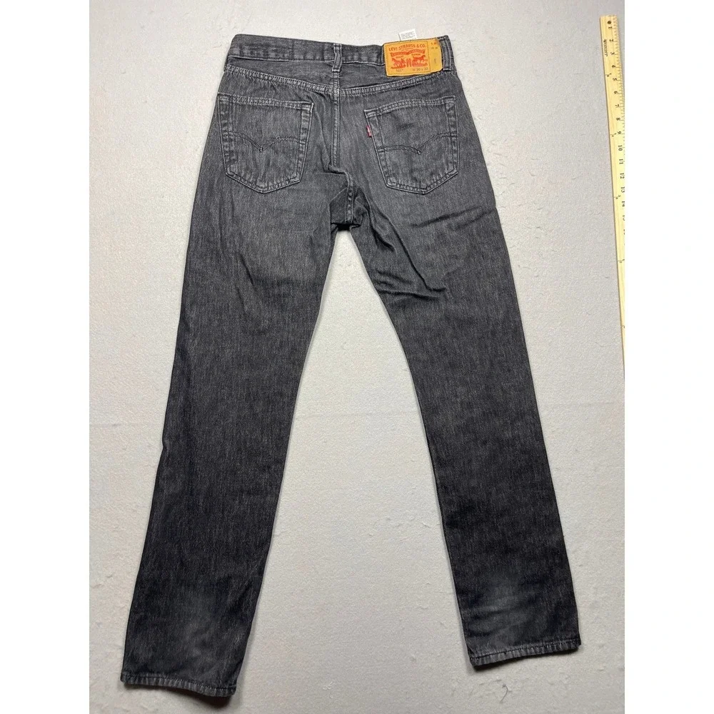 Levis 501 Original Fit Jeans Faded Black Straight Leg Denim W30 L32 00501-0660